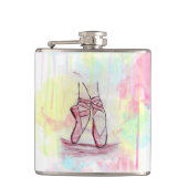 Schets van Waterverf met hand getrokken schoeisel  Heupfles (Voorkant)