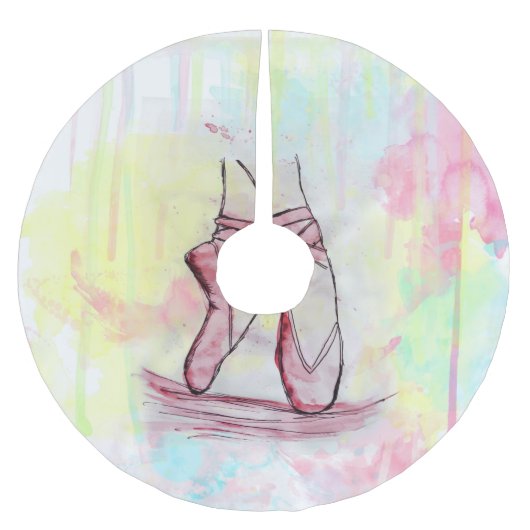 Schets van Waterverf met hand getrokken schoeisel  Kerstboom Rok (Voorkant)