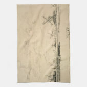 Schets van Windmolens Theedoek (Verticaal)