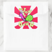 Schets van wolslak v3 vierkante sticker (Tas)