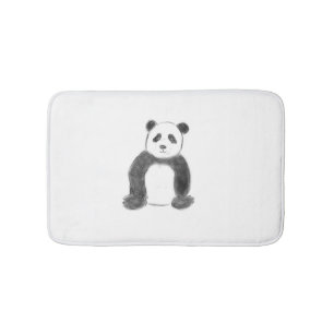 Schets van zwarte en witte panda badmat