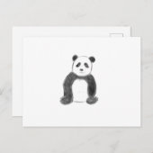 Schets van zwarte en witte panda briefkaart (Voorkant / Achterkant)