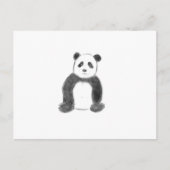 Schets van zwarte en witte panda briefkaart (Voorkant)