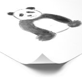 Schets van zwarte en witte panda foto afdruk (Hoek)