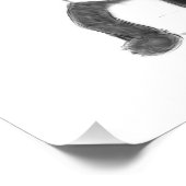 Schets van zwarte en witte panda foto afdruk (Hoek)