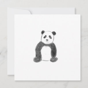 Schets van zwarte en witte panda kaart