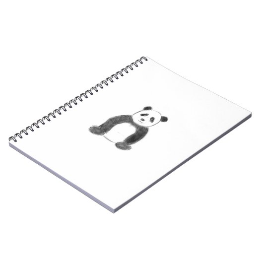 Schets van zwarte en witte panda notitieboek (Linkerzijde)