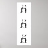 Schets van zwarte en witte panda poster (Voorkant)