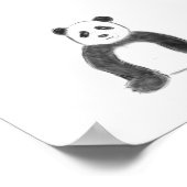 Schets van zwarte en witte panda poster (Hoek)