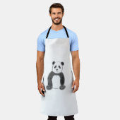 Schets van zwarte en witte panda schort (Gedragen)