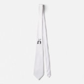 Schets van zwarte en witte panda stropdas (Voorkant)