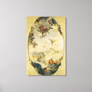 Schets voor de Apotheose van de familie Pisani Canvas Afdruk