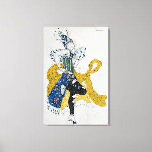 Schets voor het ballet "La Peri" Canvas Afdruk