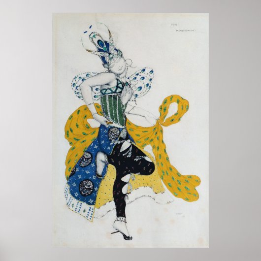 Schets voor het ballet "La Peri" Poster (Voorkant)