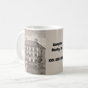 schets voor zakelijke promotie voor onroerend goe koffiemok