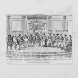 Schets waarin Napoleon I en de soevereine staten w Briefkaart