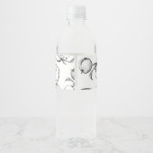Schets Zelfgemaakte Abrikozenjam Wrap-around Label Waterfles Etiket (Achterkant)