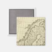 schets Zweden, Denemarken, Noorwegen Magneet (Voorkant / Achterkant)