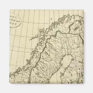 schets Zweden, Denemarken, Noorwegen Magneet