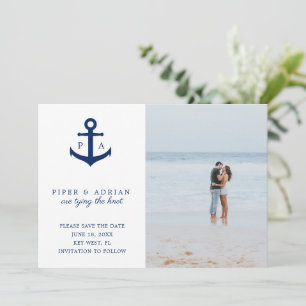 Schetsanker Foto Moderne Trouwdag Save The Date