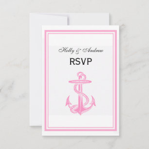 Schetsanker Roze lijst 2V RSVP Kaartje