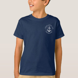 Schetsanker Touw Aangepaste Boot Naam Fun T-shirt