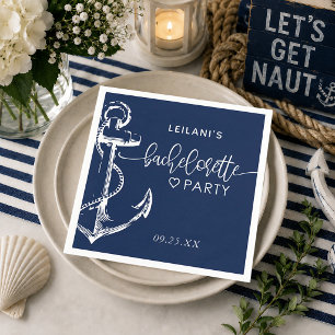 Schetsanker Verlovingsfeest Marineblauw Servet