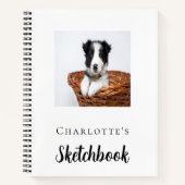 Schetsboek aangepaste hond huisdier foto notitieboek (Voorkant)