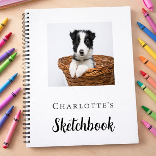 Schetsboek aangepaste hond huisdier foto notitieboek