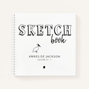 Schetsboek artiestennaam typografie schetsboek notitieboek