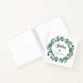 Schetsboek groen waterverf naam script notitieboek (Binnen)