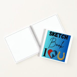 Schetsboek 'I Love You' voor paardenliefhebbers Notitieboek