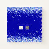 Schetsboek koninklijk blauw naam script notitieboek (Achterkant)
