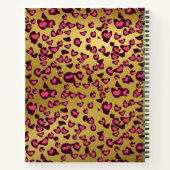 Schetsboek luipaard patroon smaragd roze gouden no notitieboek (Achterkant)