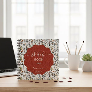 Schetsboek met Luxe Bloemmotieven en Maatwerk Notitieboek