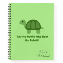 Schetsboek met Schildpad Motivatie Spiraal