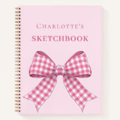 Schetsboek roze boog notitieboek (Voorkant)