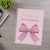 Schetsboek roze boog notitieboek