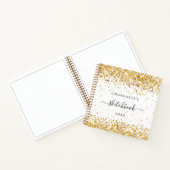 Schetsboek wit goud naam notitieboek (Binnen)