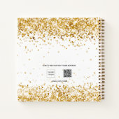 Schetsboek wit goud naam notitieboek (Achterkant)