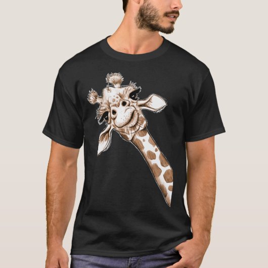 Schetsen Giraffe Art T-shirt (Voorkant)