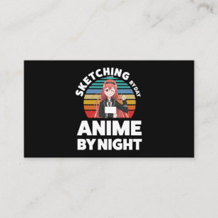 Schetsen overdag Anime by night Anime Visitekaartje