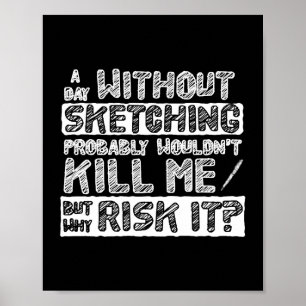 Schetsen Potlood Tekening Pen Ink Artiesten Poster