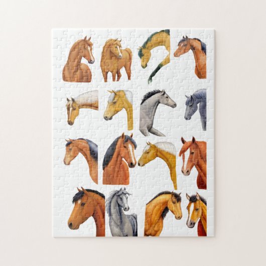 Schetsen van paarden legpuzzel (Verticaal)