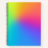 Schetsenboek met heldere regenbooggradiënt notitieboek (Voorkant)