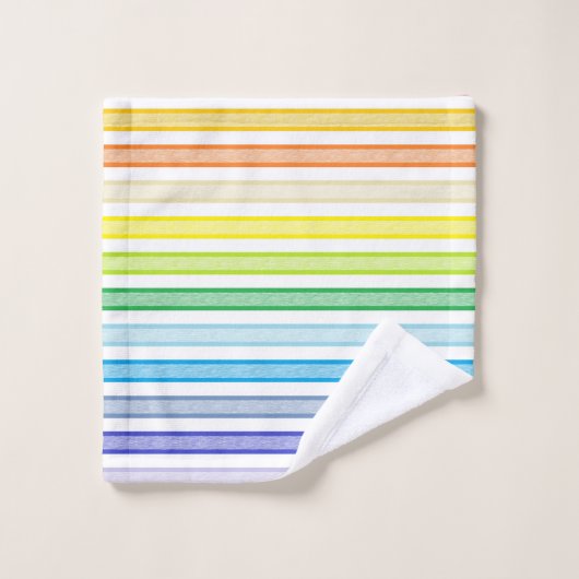 Schetsende stripes brederspectrum regenboog bad handdoek (Wasdoekje)