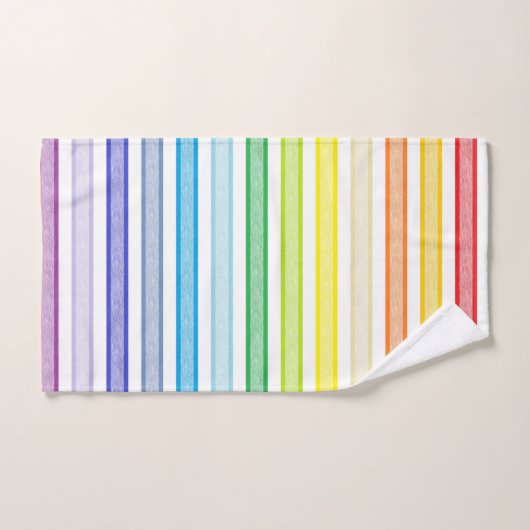 Schetsende stripes brederspectrum regenboog bad handdoek (Handdoek)