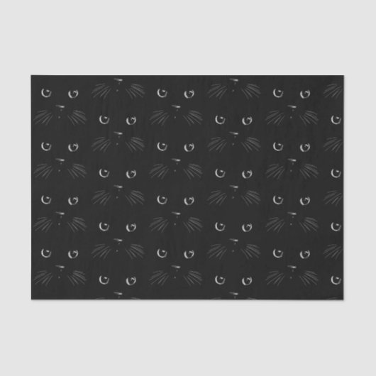 Schetsenportret van zwarte katten tissuepapier (Voorkant)