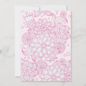 Schetsmatige bloemenuitnodiging kaart (Achterkant)