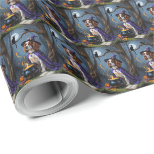 Schetsmatige Halloween-schildering van Brittany Sp Cadeaupapier